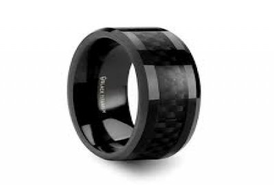 Diamond District Dark Titanium Wedding Ring