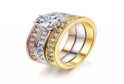 Stunning  Three Tone Engagement Rings