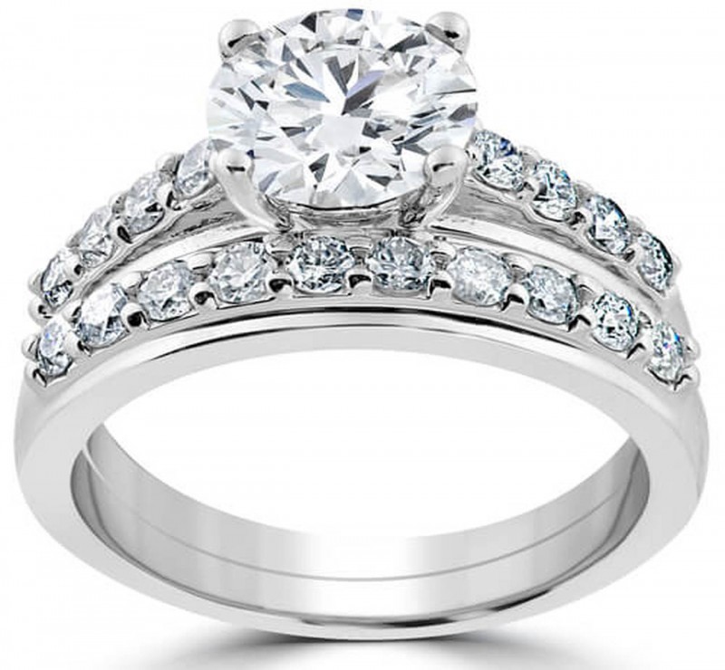 white gold wedding ring sets