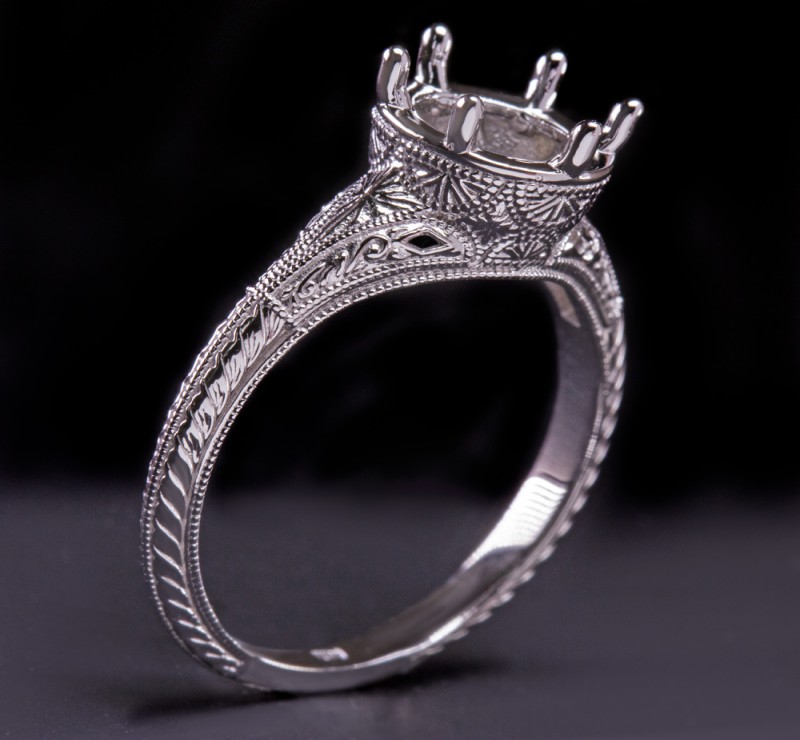Going With Diamond District Antique Engagement Ring
